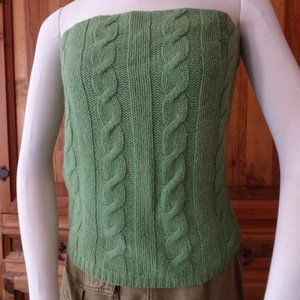 The Limited Cable Knit Strapless Sweater Top M
